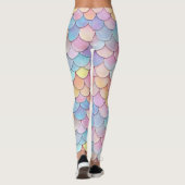 Farbenvolles Mermaid-Muster Leggings (Rückseite)