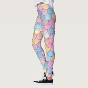 Farbenvolles Mermaid-Muster Leggings