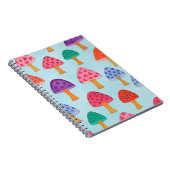 Farbenvolles Mushroom-MusterJournal Notizblock (Rechte Seite)