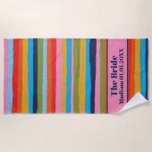 Farbenvolles Muster der Serrate Streifen für die B Strandtuch (Vorderseite)