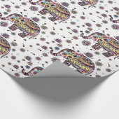 Farbenvolles Muster eines Blumenstamms Geschenkpapier (Ecke)