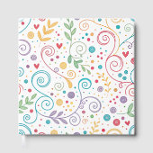 Farbenvolles, nahtloses Doodmuster Gästebuch (Vorderseite)