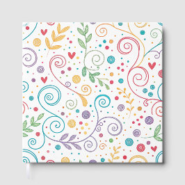 Farbenvolles, nahtloses Doodmuster Gästebuch