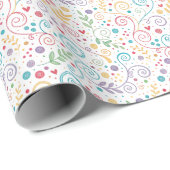 Farbenvolles, nahtloses Doodmuster Geschenkpapier (Rolleneckpunkt)