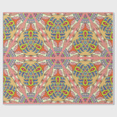 Farbenvolles, nahtloses Dreieck-Patchwork-Muster. Geschenkpapier (Flach)