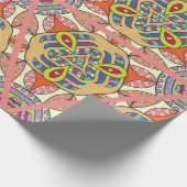Farbenvolles, nahtloses Dreieck-Patchwork-Muster. Geschenkpapier (Ecke)