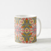 Farbenvolles, nahtloses Dreieck-Patchwork-Muster. Kaffeetasse (VorderseiteRechts)