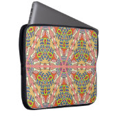 Farbenvolles, nahtloses Dreieck-Patchwork-Muster.  Laptopschutzhülle (Vorne Rechts)