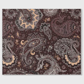 Farbenvolles nahtloses Muster im Paisley-Stil. Vin Geschenkpapier (Flach)