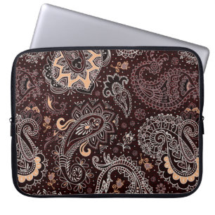 Farbenvolles nahtloses Muster im Paisley-Stil. Vin Laptopschutzhülle