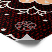 Farbenvolles nahtloses Muster im Paisley-Stil. Vin Poster (Ecke)