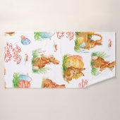 Farbenvolles nahtloses Muster mit Frühjahrs-Osterz Badehandtuch (Badehandtuch)