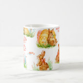 Farbenvolles nahtloses Muster mit Frühjahrs-Osterz Kaffeetasse (Mittel)