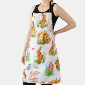 Farbenvolles nahtloses Muster mit Frühjahrs-Osterz Schürze (InSitu)