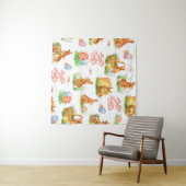 Farbenvolles nahtloses Muster mit Frühjahrs-Osterz Wandteppich (Beispiel (Horizontal))