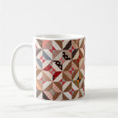 Farbenvolles Patchwork Quilt Pattern Elegant Kaffeetasse (Links)