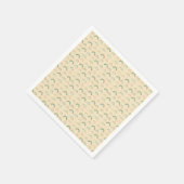 Farbenvolles Regenbogenmuster auf Beige Hintergrun Serviette (Ecke)