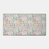 Farbenvolles Reisemuster für Briefmarke Schreibtischunterlage (Vorderseite)