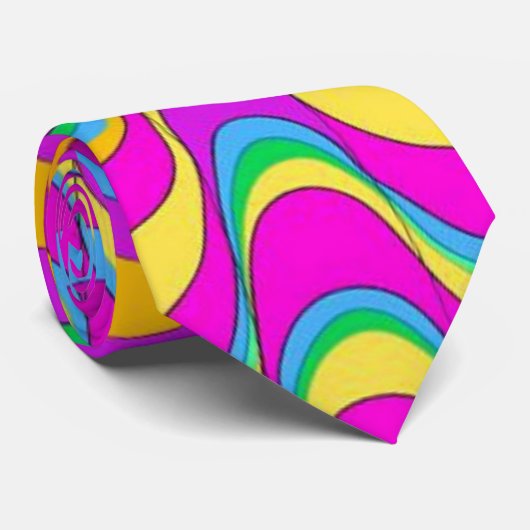 Farbenvolles Schleifenmuster anpassen Krawatte (Gerollt)