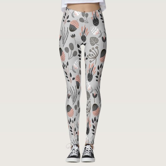 Farbenvolles Sommermuster Leggings (Vorderseite)