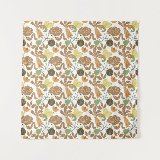 Farbenvolles Sommermuster Wandteppich (Vorderseite)