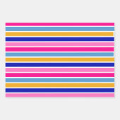 Farbenvolles Strickmuster Vivid Party Geschenkpapier Set (Vorderseite 2)