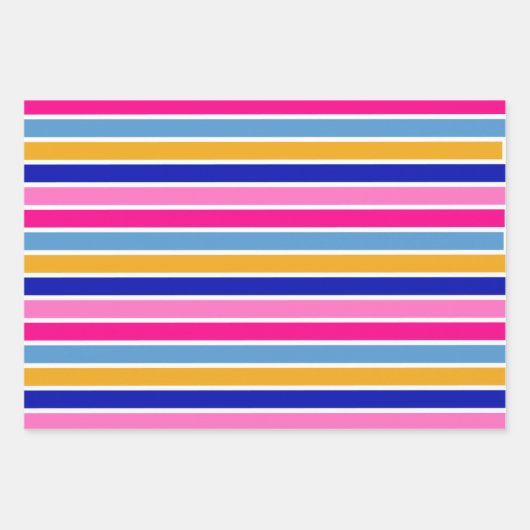 Farbenvolles Strickmuster Vivid Party Geschenkpapier Set (Vorderseite 2)