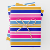 Farbenvolles Strickmuster Vivid Party Geschenkpapier Set (Beispiel)