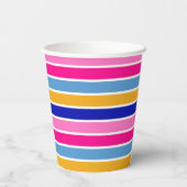 Farbenvolles Strickmuster Vivid Party Pappbecher (Rückseite)