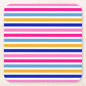 Farbenvolles Strickmuster Vivid Party Rechteckiger Pappuntersetzer (Vorderseite)