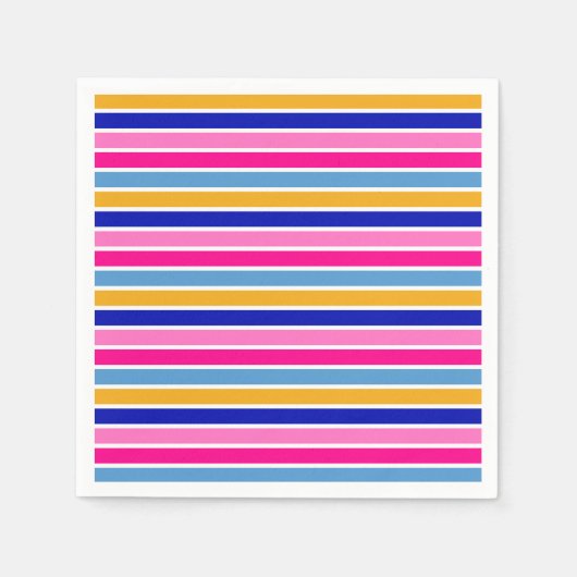 Farbenvolles Strickmuster Vivid Party Serviette (Vorderseite)