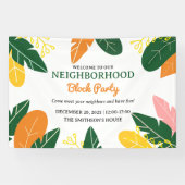 Farbenvolles Summer Neighbhood Block Party Banner (Horizontal)