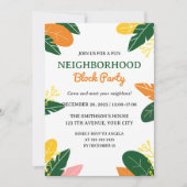 Farbenvolles Summer Neighbhood Block Party Einladung (Vorderseite)