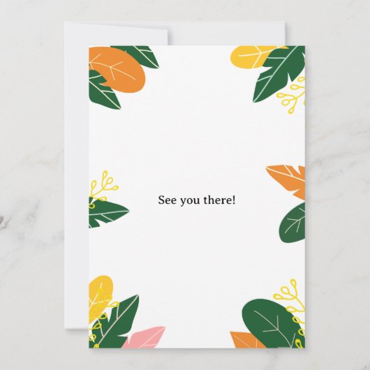 Farbenvolles Summer Neighbhood Block Party Einladung (Rückseite)