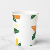 Farbenvolles Summer Neighbhood Block Party Pappbecher (Rückseite)