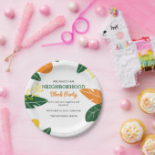 Farbenvolles Summer Neighbhood Block Party Pappteller (Party)