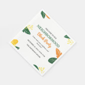 Farbenvolles Summer Neighbhood Block Party Serviette (Ecke)