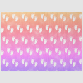 Farbenvolles Watercolor Baby Shooting Footprint Mu Seidenpapier