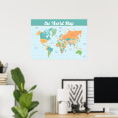Farbenvolles World Map Value Poster (Matte) (Heimbüro)