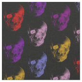 Farbenvolles X-Ray Skulls-Muster Stoff (Nahaufnahme)