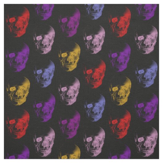 Farbenvolles X-Ray Skulls-Muster Stoff (Muster)