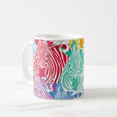 Farbenvolles zebranahes Muster. Wildtierlehrling Kaffeetasse (Vorderseite Links)