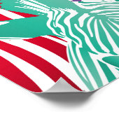 Farbenvolles zebranahes Muster. Wildtierlehrling Poster (Ecke)