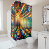 Farbenwald Duschvorhang (Beispiel)