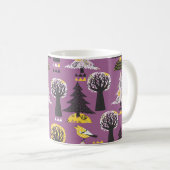 Farbenwald mit Vogelschutzzunge Kaffeetasse (VorderseiteRechts)