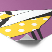 Farbenwald mit Vogelschutzzunge Poster (Ecke)