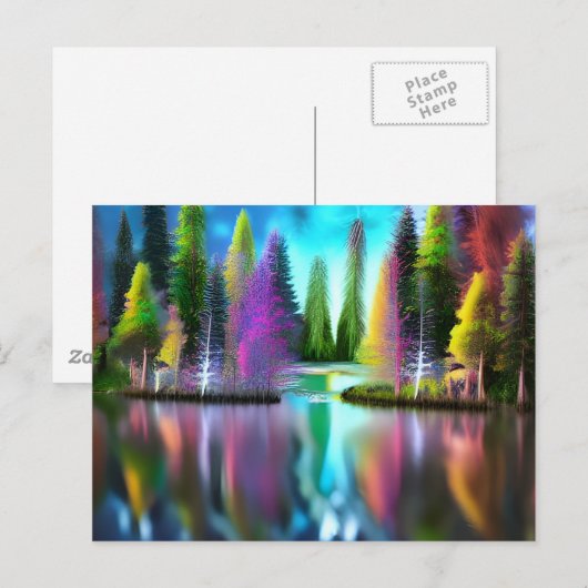 Farbenwald Postkarte (Vorne/Hinten)