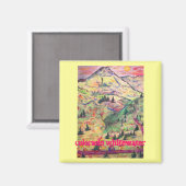 Farbenweißwasser Magnet (Vorderseite/Rückseite)