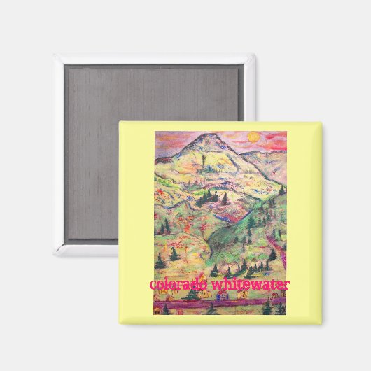 Farbenweißwasser Magnet (Vorderseite/Rückseite)