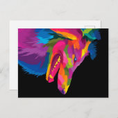 Farbenwolf Feiertagspostkarte (Vorne/Hinten)